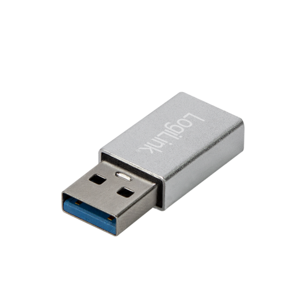 USB 3.2 Gen1 Type-C adapter, USB-A/M to USB-C/F, silver