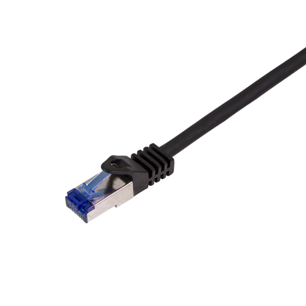 Patch cable Ultraflex, Cat.6A, S/FTP, black, 10 m