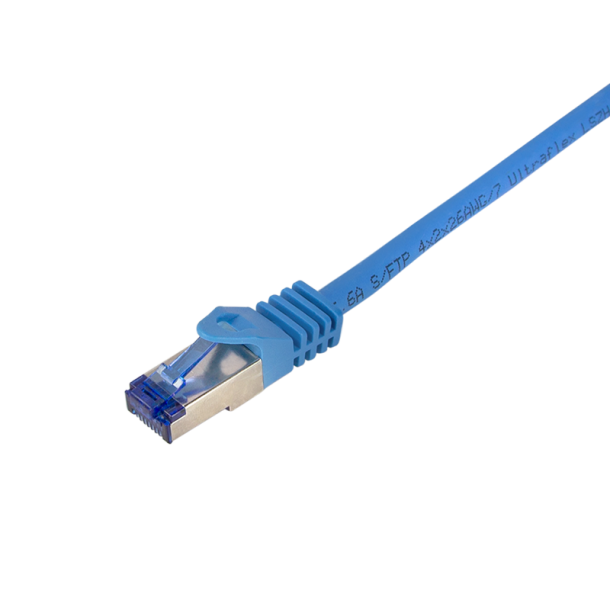 Patch cable Ultraflex, Cat.6A, S/FTP, blue, 1 m