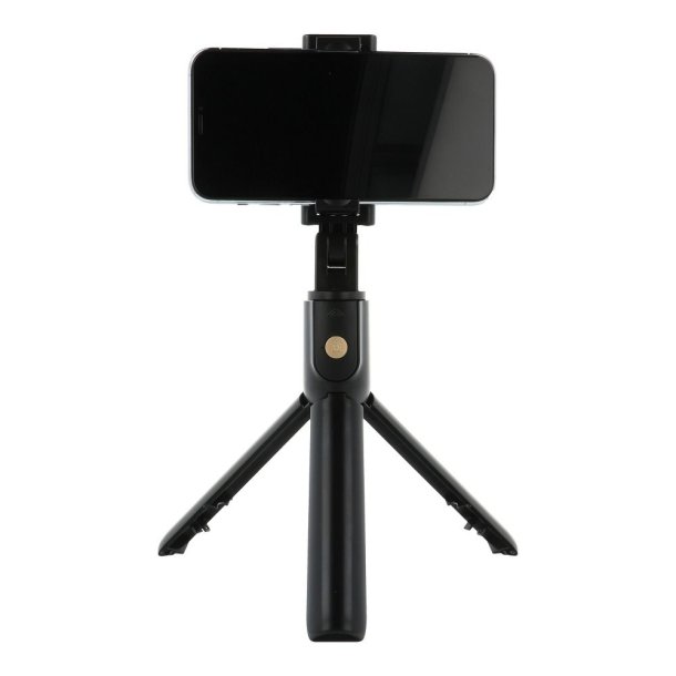 Combo selfie stick with tripod and remote control bluetooth black