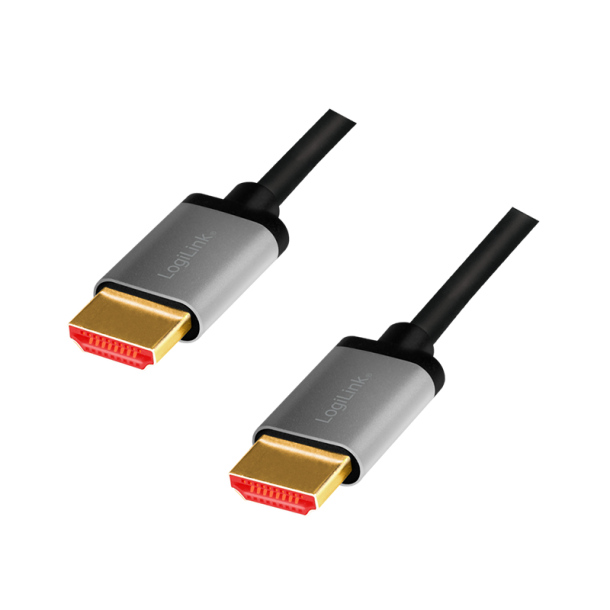 HDMI cable, A/M to A/M, 8K/60 Hz, alu, black/grey, 2 m