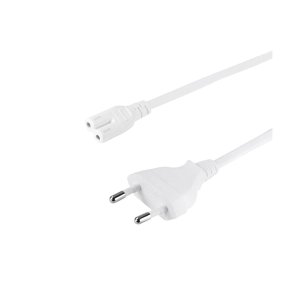 LogiLink Power cord, CEE 7/16 to IEC C7, white, 1.8 m