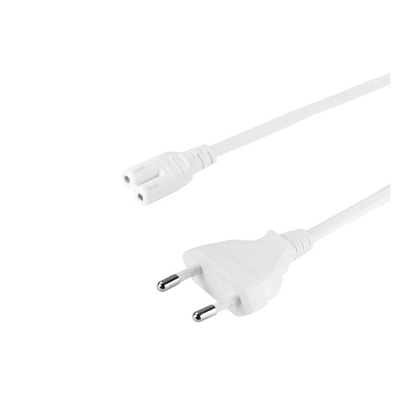 LogiLink Power cord, CEE 7/16 to IEC C7, white, 1.8 m