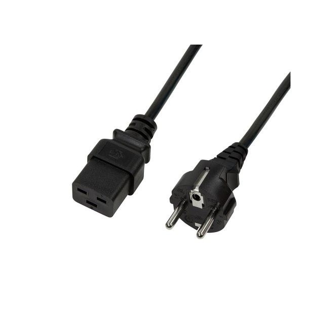 LogiLink Power cord, CEE 7/7 to IEC C19, black, 1.8 m