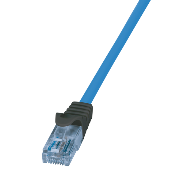 Patch cable Premium, Cat.6A, U/UTP, 10G/PoE/HDBT, blue, 1 m