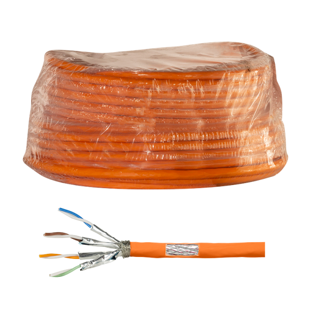 Installation cable PrimeLine, Cat.7, S/FTP, orange, 25 m