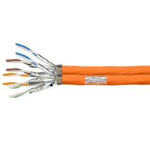 Duplex installation cable PrimeLine, Cat.7, S/FTP, orange, 500 m