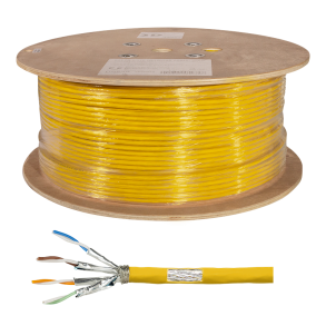 Installation cable PrimeLine, Cat.7A, S/FTP, yellow, 500 m