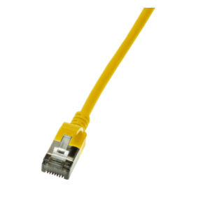 CAT.6A patch cable Ultraflex SlimLine, yellow, 5.0m