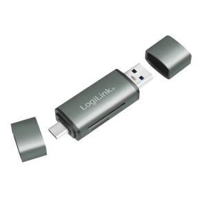 USB 3.2 Gen1 card reader, for SD and microSD card, aluminum case