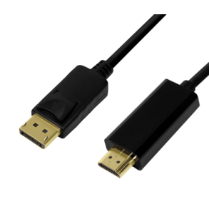 DisplayPort cable, DP 1.2 to HDMI 1.4, black, 5m