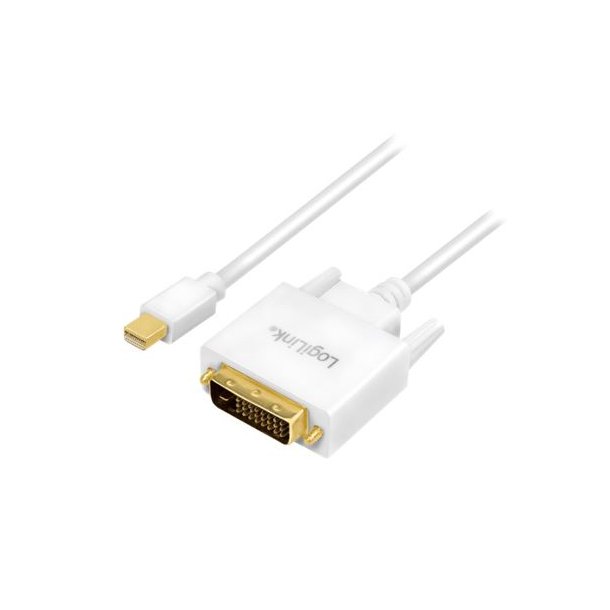 Mini DisplayPort to DVI, white, 1.8m