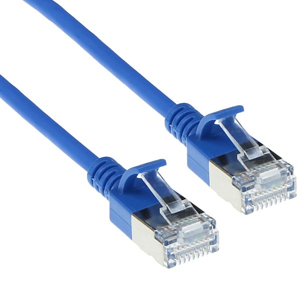 ACT CAT6A U/FTP SLIMLINE BU 0.5M