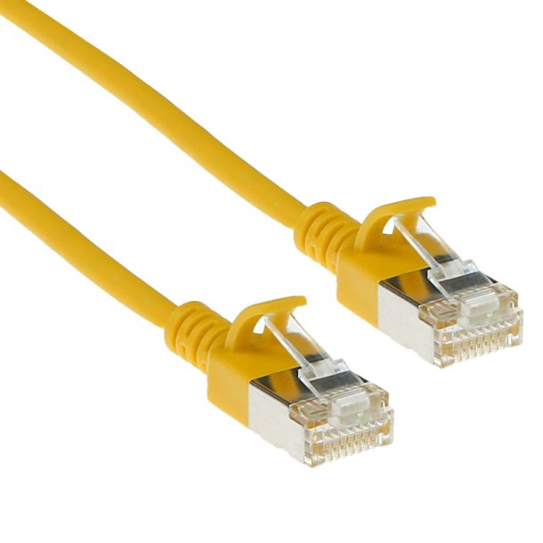 ACT CAT6A U/FTP SLIMLINE YL 0.5M