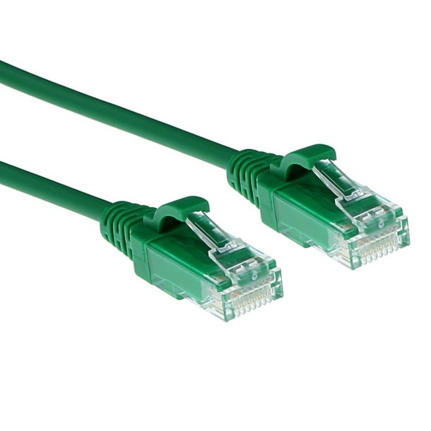 ACT Green 7 meter LSZH U/UTP CAT6 datacenter slimline patch cable snagless with RJ45 connectors