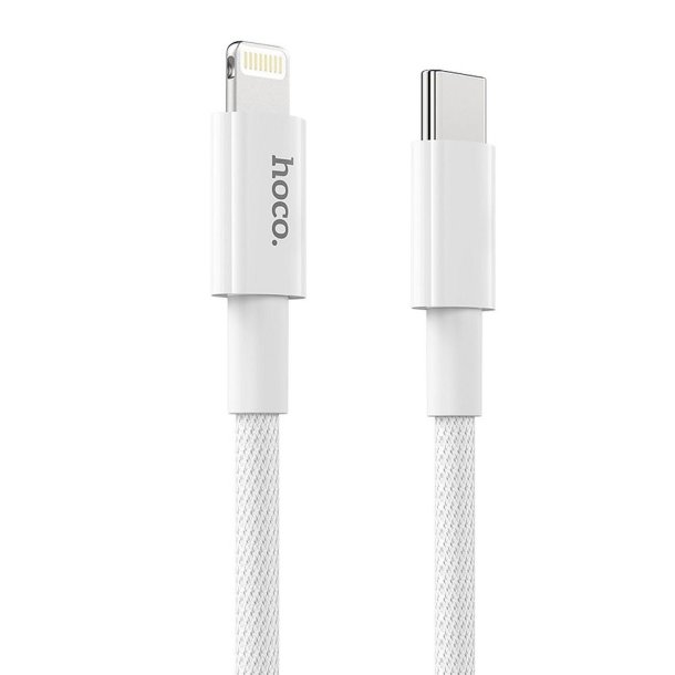 HOCO USB-C to Lightning 8-pin Power Delivery Fast Charge PD20W - white - 1 m