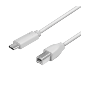 USB 2.0 connection cable, USB-C male to USB-B male, 1m