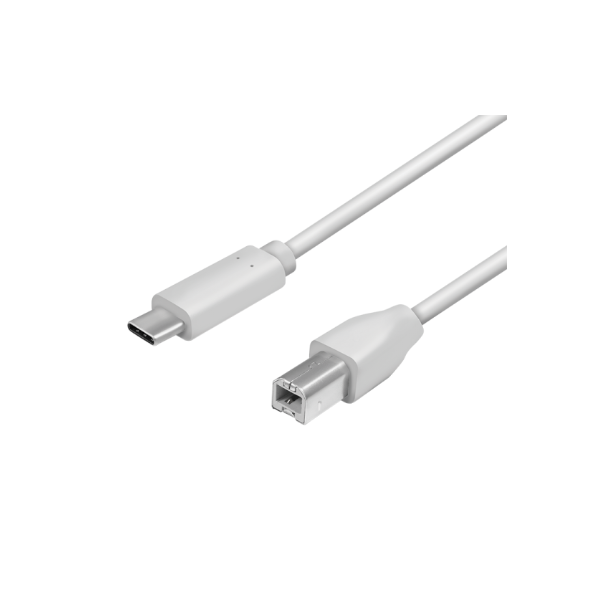 USB 2.0 connection cable, USB-C male to USB-B male, 1m