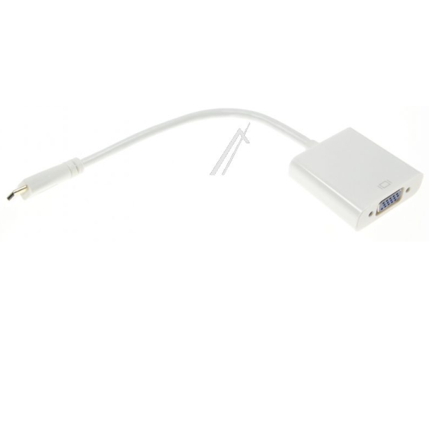 ADAPTER HDMI-MINI C HAN > VGA HUN, HVID (G230064) 10 cm