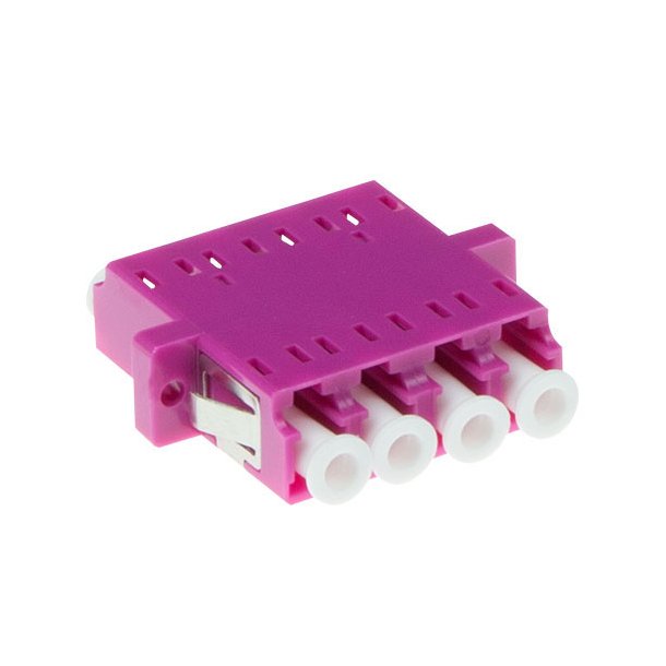 ACT Fiber optic LC quad adapter OM4