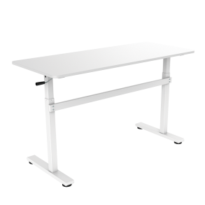 Manually adjustable sit-stand desk
