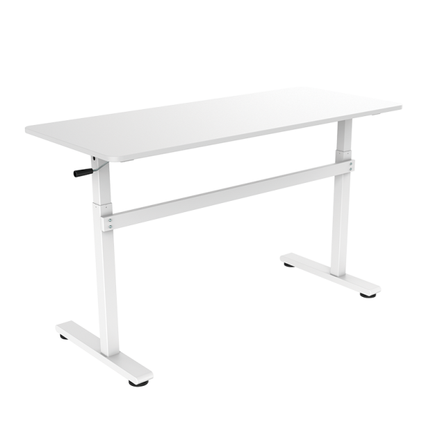 Manually adjustable sit-stand desk