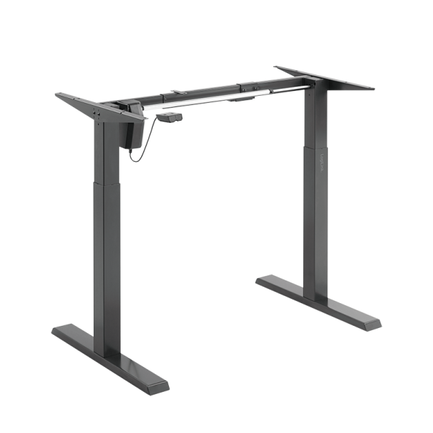 Electrically adjustable sit-stand desk frame, 1 motor, black