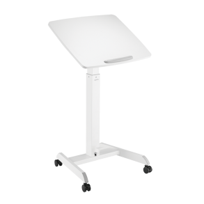 Sit-stand workstation, mobile, pneumatic height adjustment