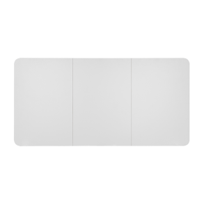 3-piece partitioned wooden tabletop, 1200x600 mm, white