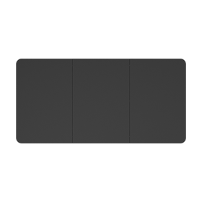 3-piece partitioned wooden tabletop, 1200x600 mm, black