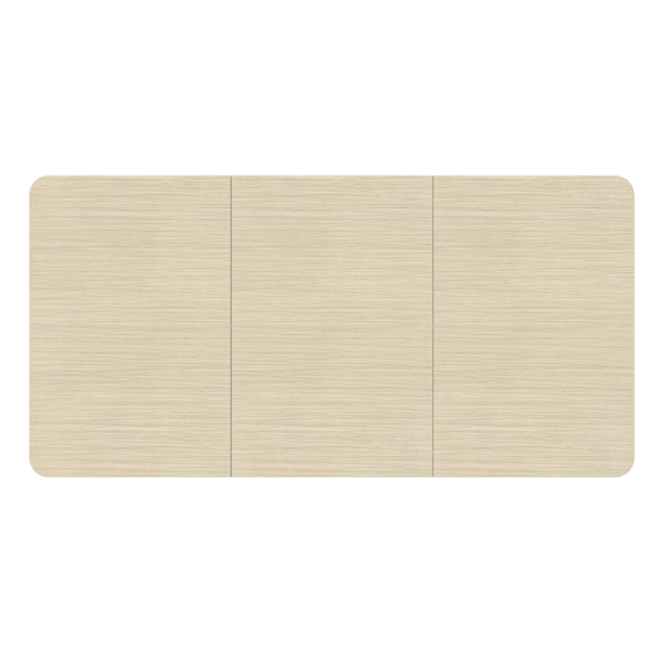 3-piece partitioned wooden tabletop, 1200x600 mm, natural wood