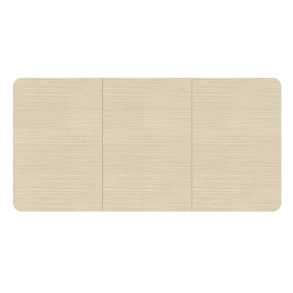 3-piece partitioned wooden tabletop, 1200x600 mm, natural wood