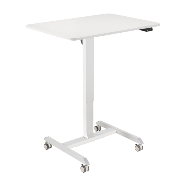 LogiLink Electrically adjustable sit-stand workstation, 1 motor, rollable, white