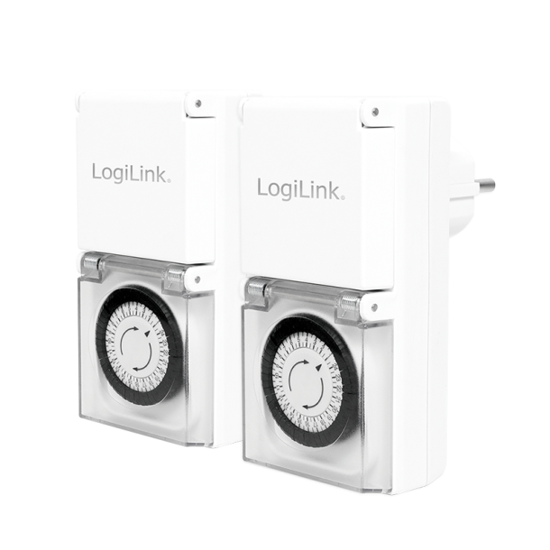 Mechanical time switch, 2pcs., IP44, outdoor