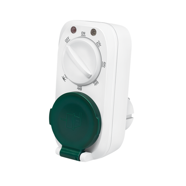 Mechanical time switch with dusk sensor, IP44, outdoor