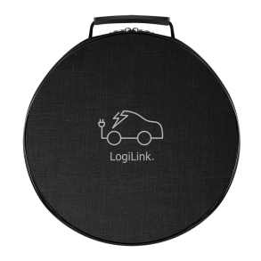 Protective bag for EV charging cable, round, Nylon, black