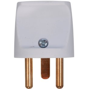 E-Line Stikprop rund med jord hvid. 230V 16A