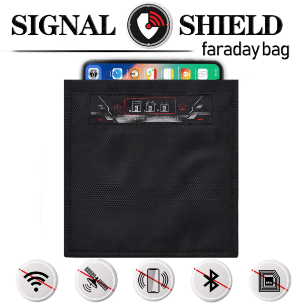 Faraday bag til smartphone - skrmer for signal m. v. fra og til Smartphones - Op til 8