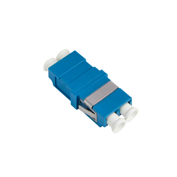 Fibre Adapter LC Duplex Singlemode, without flange, blue