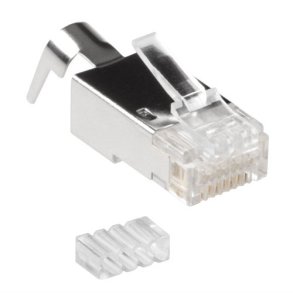 ACT RJ45 (8P/8C) CAT6A shielded modulaire connector for round cable with solid or standed conductors