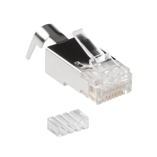 ACT RJ45 (8P/8C) CAT6A shielded modulaire connector for round cable with solid or standed conductors