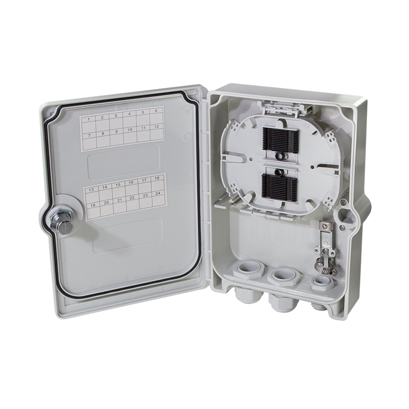 FTTH/FTTB empty termination box, max. 24 fibres, 6x LC/QD or SC/DX ...