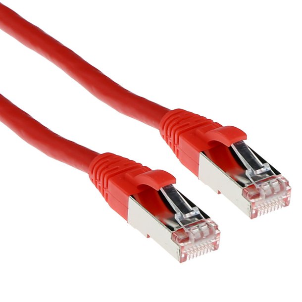 ACT Red 2 meter SFTP CAT6A patch cable snagless with RJ45 connectors