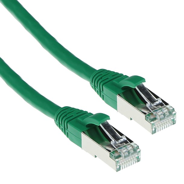 ACT Green 2 meter SFTP CAT6A patch cable snagless with RJ45 connectors