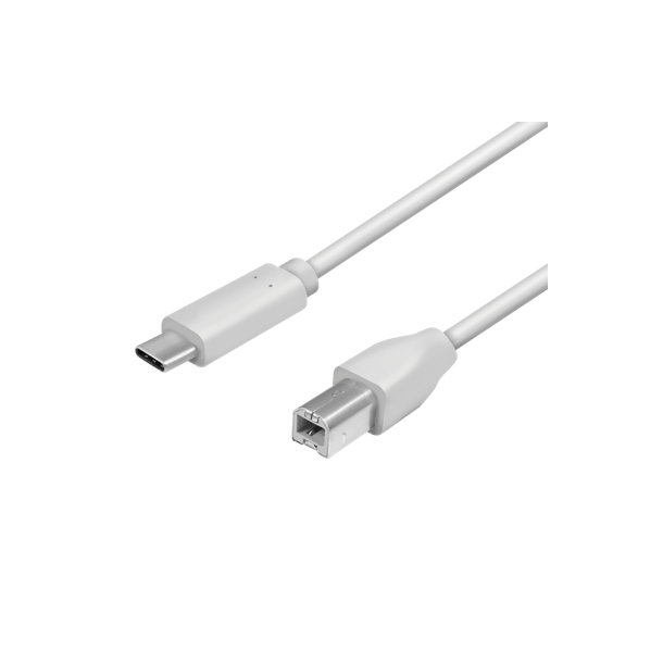 USB 2.0 connection cable, USB-C male to USB-B male, 2m