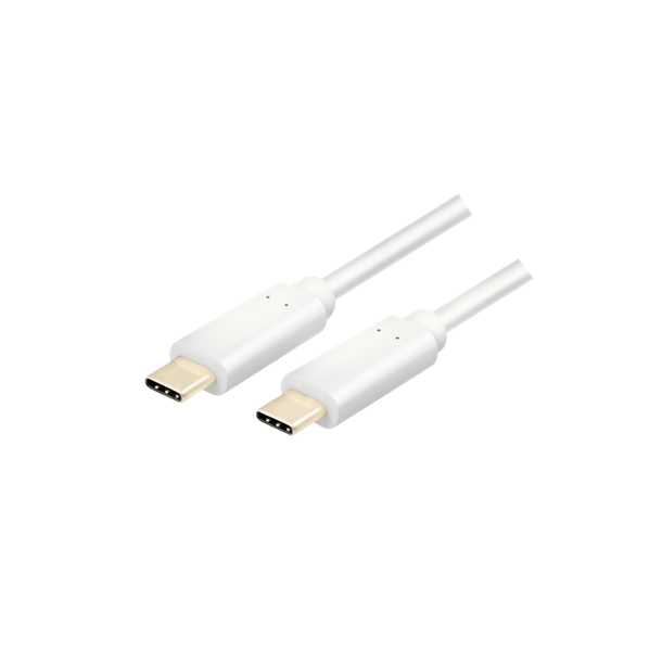 USB 3.2 Gen2x1 Cable, USB-C connection cable, 1m, white