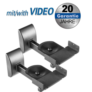 MyWall Universal Speaker bracket - Loads up to 15 kg, 286 mm wall distance, content: 2 pcs.