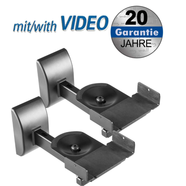 MyWall Universal Speaker bracket - Loads up to 15 kg, 286 mm wall distance, content: 2 pcs.