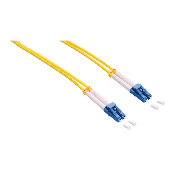 Fiber duplex patch cable, OS2, 9/125µ, LC-LC, yellow, 100 m