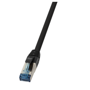 Cat.6A S/FTP, PUR patch cable, 10G, 3m, black